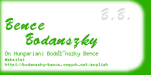 bence bodanszky business card